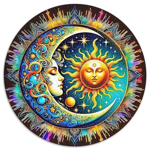 Sonne und Mond 1000 Puzzle Creative Gifts Herrlicher Himmel Round Puzzles Educational Stress Relieving Toy Adult Sophisticated for Teenagers and Adults1000pcs (67.5x67.5cm) von JCOUSDAEO