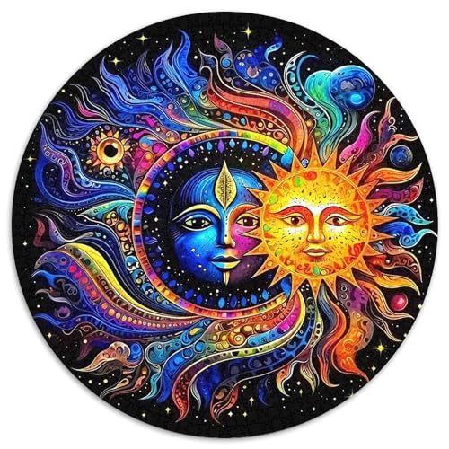 Sonne und Mond 1000 Puzzle Presents Herrlicher Himmel Round Puzzles Educational Stress Relieving Toy Adult Sophisticated for Adults1000pcs (67.5x67.5cm) von JCOUSDAEO