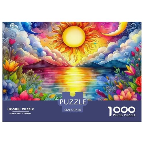 Sonne und Mond Puzzle 1000 Teile EIN Herausforderndes Rätsel, Herrlicher Himmel Geschicklichkeitsspiel Für Die Ganze Familie Erwachsenenpuzzle Ab 14 Jahren70x50cm/1000pcs Sonne und Mond Puzzle 1000 Teile EIN Herausforderndes Rätsel, Herrlicher Himmel Geschicklichkeitsspiel Für Die Ganze Familie Erwachsenenpuzzle Ab 14 Jahren70x50cm/1000pcs von JCOUSDAEO