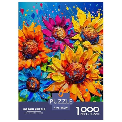 Sonnenblumen 1000 Teile Puzzle EIN Herausforderndes Rätsel, Beautiful Flower Puzzles Für Erwachsene Lernspiel Herausforderungsspielzeug 1000-teilige Puzzles Kinder38x26cm/1000pcs von JCOUSDAEO
