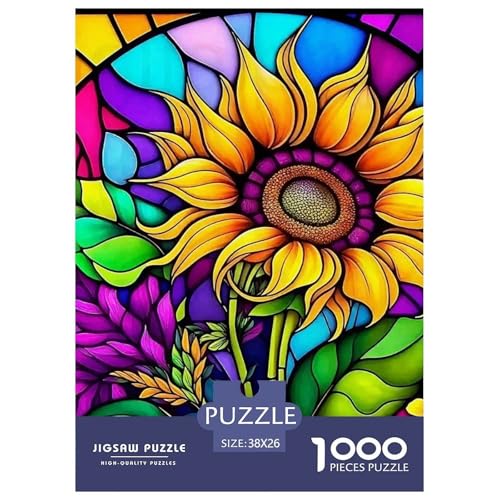 Sonnenblumen 1000 Teile Puzzle EIN Herausforderndes Rätsel, Beautiful Flower Puzzles Für Erwachsene Lernspiel Herausforderungsspielzeug 1000-teilige Puzzles Kinder38x26cm/1000pcs von JCOUSDAEO