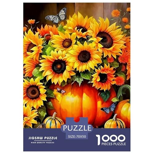 Sonnenblumen 1000 Teile Puzzle EIN Herausforderndes Rätsel, Beautiful Flower Puzzles Für Erwachsene Lernspiel Herausforderungsspielzeug Erwachsenenpuzzle 70x50cm/1000pcs Sonnenblumen 1000 Teile Puzzle EIN Herausforderndes Rätsel, Beautiful Flower Puzzles Für Erwachsene Lernspiel Herausforderungsspielzeug Erwachsenenpuzzle 70x50cm/1000pcs von JCOUSDAEO