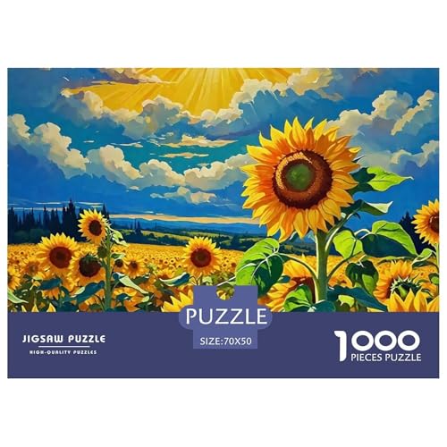 Sonnenblumen 1000 Teile Puzzle Klassische Puzzles Schwer Für Erwachsene Und Kinder Beautiful Flower Geschenke Für Frauen,Geschenke Für Männer Erwachsenenpuzzle 70x50cm/1000pcs von JCOUSDAEO