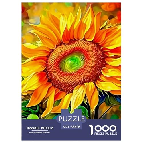 Sonnenblumen 1000 Teile Puzzle Klassische Puzzles Schwer Für Erwachsene Und Kinder Beautiful Flower Geschicklichkeitsspiel Für Die Ganze Familie, Erwachsenenpuzzle 38x26cm/100 von JCOUSDAEO