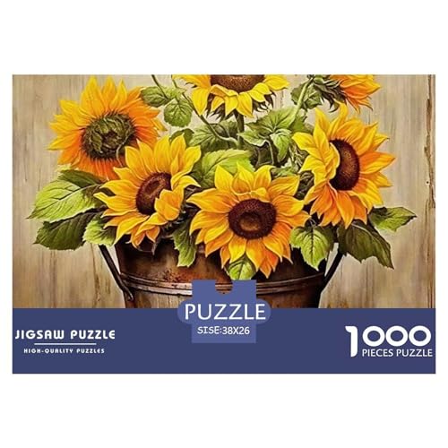 Sonnenblumen 1000 Teile Puzzle Klassische Puzzles Schwer Für Erwachsene Und Kinder Beautiful Flower Puzzles Für Erwachsene Lernspiel Herausforderungsspielzeug 1000-teilige Puzzles38x26cm/1000pcs von JCOUSDAEO
