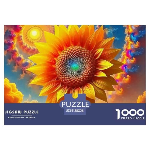 Sonnenblumen 1000-teilige Puzzles Farbenfrohes Puzzle Für Erwachsene Und Kinder Beautiful Flower Puzzles Für Erwachsene Lernspiel Herausforderungsspielzeug38x26cm/1000pcs von JCOUSDAEO