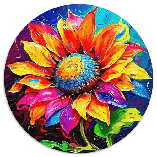 Sonnenblumen 1000Jigsaws Presents schöne Blume Round Jigsaw Educational Stress Relieving Toy Adult Sophisticated for Teenagers and Adults1000pcs (67.5x67.5cm) von JCOUSDAEO