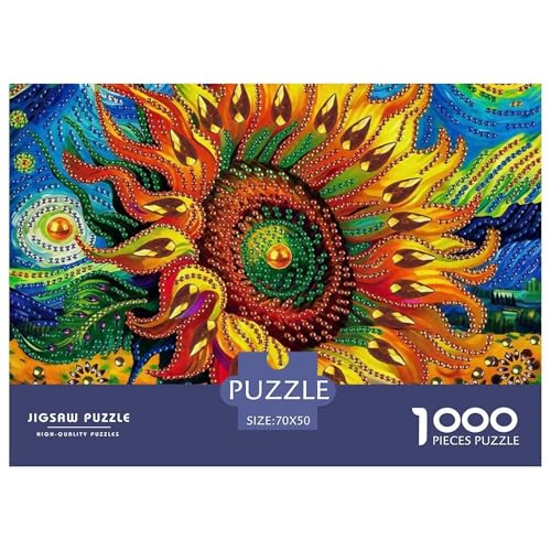 Sonnenblumen Puzzle 1000 Teile EIN Herausforderndes Rätsel, Beautiful Flower Puzzles Für Erwachsene Lernspiel Herausforderungsspielzeug 1000-teilige Puzzles Kinder70x50cm/1000pcs von JCOUSDAEO