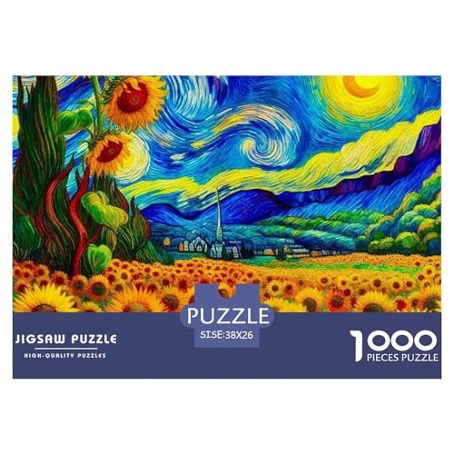 Sonnenblumen Puzzle 1000 Teile Farbenfrohes Puzzle Für Erwachsene Und Kinder Beautiful Flower Geschenke Für Frauen,Geschenke Für Männer Erwachsenenpuzzle 38x26cm/1000pcs von JCOUSDAEO
