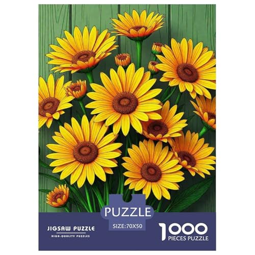 Sonnenblumen Puzzle 1000 Teile Farbenfrohes Puzzle Für Erwachsene Und Kinder Beautiful Flower Geschicklichkeitsspiel Für Die Ganze Familie, 1000-teilige Puzzles70x50cm/1000pcs von JCOUSDAEO