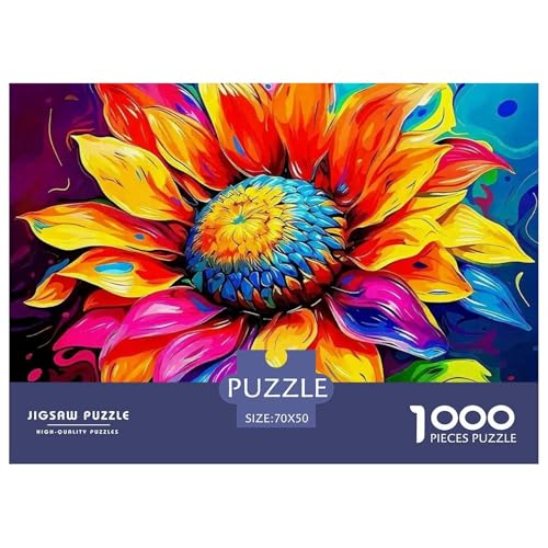 Sonnenblumen Puzzle 1000 Teile Farbenfrohes Puzzle Für Erwachsene Und Kinder Beautiful Flower Puzzles Für Erwachsene Lernspiel Herausforderungsspielzeug Erwachsenenpuzzle 70x50cm/1000pcs von JCOUSDAEO