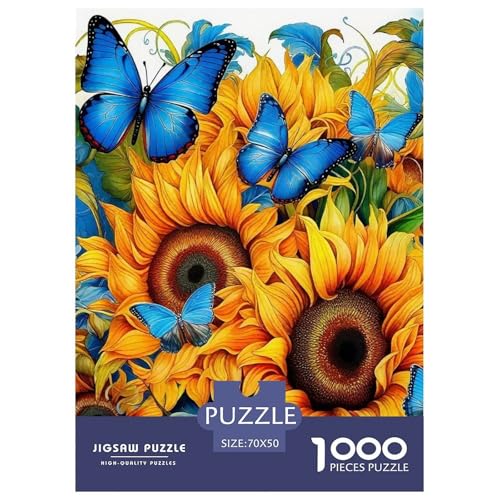 Sonnenblumen Puzzle 1000 Teile Klassische Puzzles Schwer Für Erwachsene Und Kinder Beautiful Flower Geschicklichkeitsspiel Für Die Ganze Familie, 1000-teilige Puzzles70x50cm/1000pcs von JCOUSDAEO