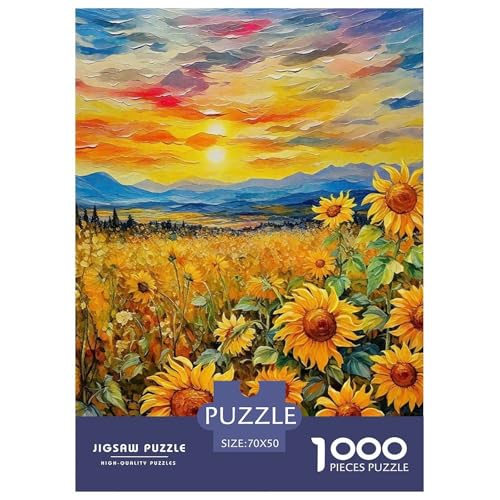 Sonnenblumen Puzzle 1000 Teile Klassische Puzzles Schwer Für Erwachsene Und Kinder Beautiful Flower Geschicklichkeitsspiel Für Die Ganze Familie, Erwachsenenpuzzle 70x50cm/100 Sonnenblumen Puzzle 1000 Teile Klassische Puzzles Schwer Für Erwachsene Und Kinder Beautiful Flower Geschicklichkeitsspiel Für Die Ganze Familie, Erwachsenenpuzzle 70x50cm/100 von JCOUSDAEO