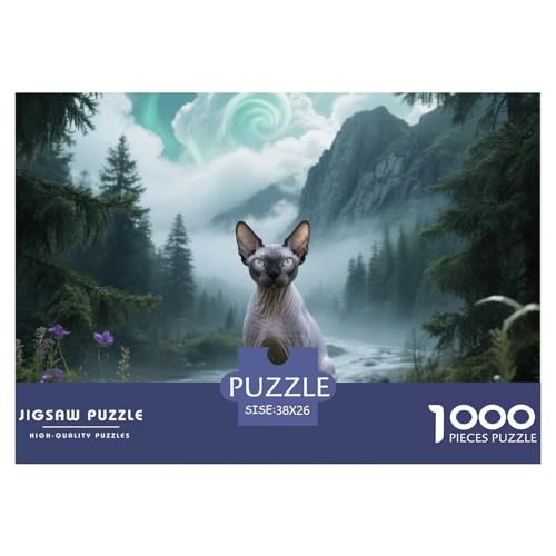 Sphynx Puzzle 1000 Pieces A Challenging Puzzle Haustier Katze Puzzles for Adults Educational Game Challenge Toy Colourful Toy for Children from 8-12 Years for Older Children38x26cm/1000pcs von JCOUSDAEO