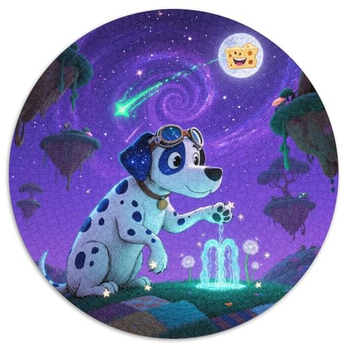 Spotty Hund ​ 1000 Jigsaw Puzzles Creative Gifts Süße Haustiere Round Jigsaw Puzzle Educational Stress Relieving Toy Adult Sophisticated Puzzle for Adults & Children1000pcs (67.5x67.5cm) von JCOUSDAEO