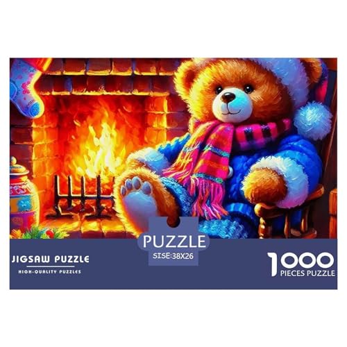 Süsser Kleiner Bär 1000 Piece Puzzle A Challenging Puzzle Süße Tiere Puzzle Games for The Whole Family Colourful Toy for Children from 8-12 Years for Children from 14 Years38x26cm/1000pcs von JCOUSDAEO