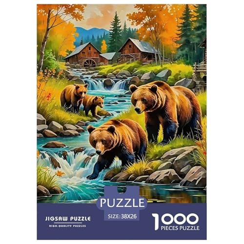 Süsser Kleiner Bär 1000 Piece Puzzle A Challenging Puzzle Süße Tiere Puzzle Games for The Whole Family Colourful Toy for Children from 8-12 Years for Children from 14 Years38x26cm/1000pcs von JCOUSDAEO