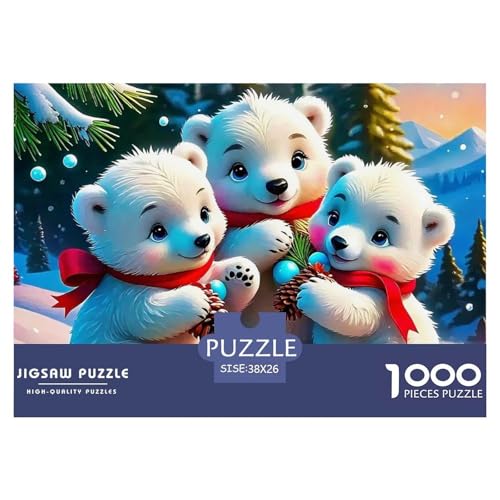 Süsser Kleiner Bär 1000 Piece Puzzle A Challenging Puzzle Süße Tiere Puzzle Games for The Whole Family Colourful Toy for Children from 8-12 Years for Older Children38x26cm/1000pcs von JCOUSDAEO