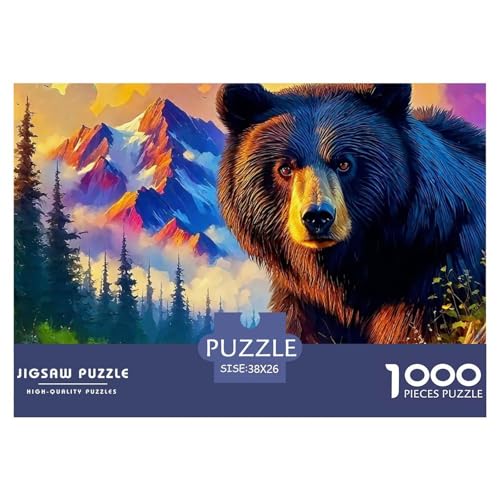 Süsser Kleiner Bär 1000 Piece Puzzle A Challenging Puzzle Süße Tiere Puzzle Games for The Whole Family Colourful Toy for Children from 8-12 Years for Older Children38x26cm/1000pcs von JCOUSDAEO