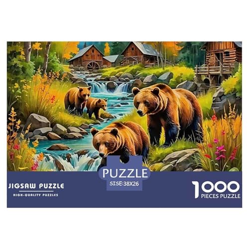 Süsser Kleiner Bär 1000 Piece Puzzle A Challenging Puzzle Süße Tiere Puzzle Games for The Whole Family Colourful Toy for Children from 8-12 Years for Older Children38x26cm/1000pcs von JCOUSDAEO