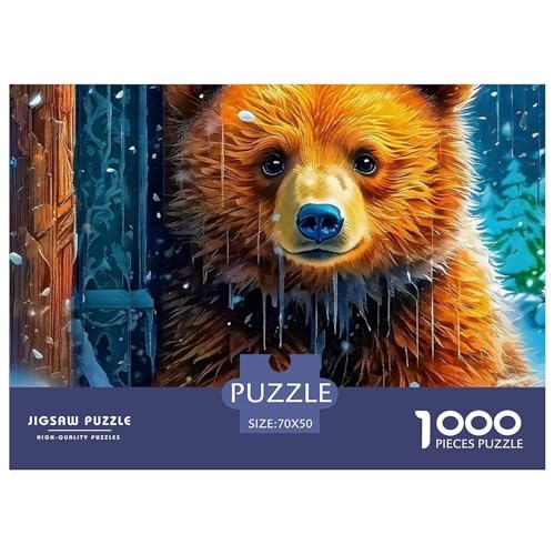 Süsser Kleiner Bär 1000 Piece Puzzle A Challenging Puzzle Süße Tiere Puzzle Games for The Whole for Women, Gifts for Men for Children from 14 Years70x50cm/1000pcs von JCOUSDAEO