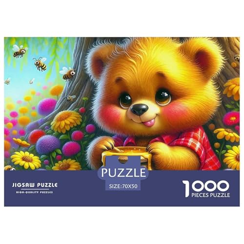 Süsser Kleiner Bär 1000 Piece Puzzle A Challenging Puzzle Süße Tiere Puzzle Games for The Whole for Women, Gifts for Men for Children from 14 Years70x50cm/1000pcs von JCOUSDAEO