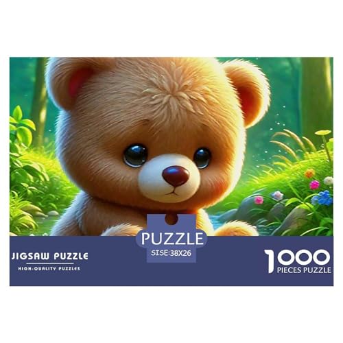Süsser Kleiner Bär 1000 Piece Puzzle A Challenging Puzzle Süße Tiere Puzzle Games for The Whole for Women, Gifts for Men for Older Children38x26cm/1000pcs von JCOUSDAEO