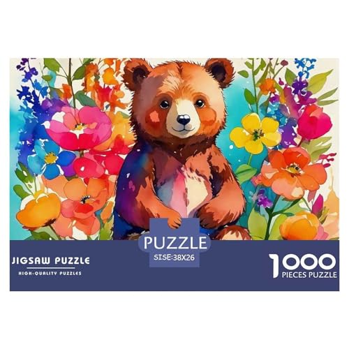 Süsser Kleiner Bär 1000 Piece Puzzle A Challenging Puzzle Süße Tiere Puzzle Games for The Whole for Women, Gifts for Men for Older Children38x26cm/1000pcs von JCOUSDAEO