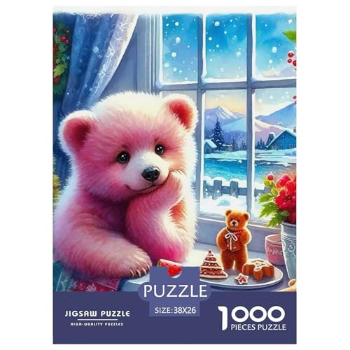 Süsser Kleiner Bär 1000 Piece Puzzle A Challenging Puzzle Süße Tiere Puzzle Games for The Whole for Women, Gifts for Men for Older Children38x26cm/1000pcs von JCOUSDAEO