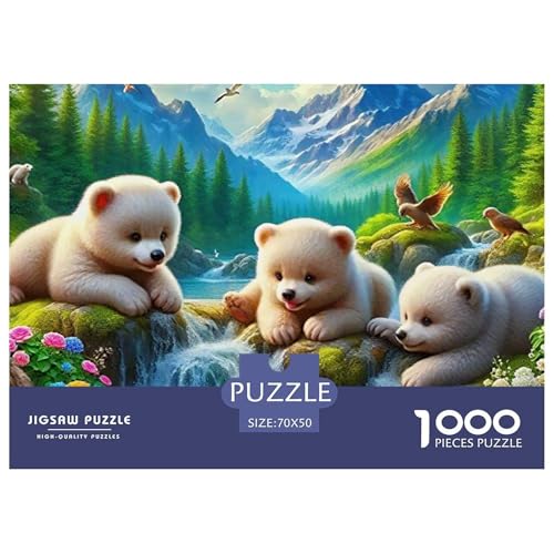 Süsser Kleiner Bär 1000 Piece Puzzle A Challenging Puzzle Süße Tiere Puzzle Games for The Whole for Women, Gifts for Men for Older Children70x50cm/1000pcs von JCOUSDAEO