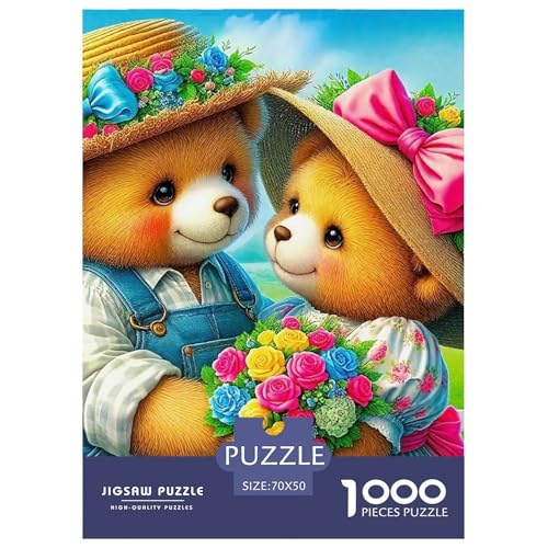 Süsser Kleiner Bär 1000 Piece Puzzle A Challenging Puzzle Süße Tiere Puzzle Games for The Whole for Women, Gifts for Men for Older Children70x50cm/1000pcs von JCOUSDAEO