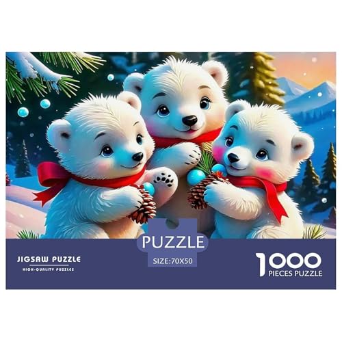Süsser Kleiner Bär 1000 Piece Puzzle A Challenging Puzzle Süße Tiere Puzzle Games for The Whole for Women, Gifts for Men for Older Children70x50cm/1000pcs von JCOUSDAEO