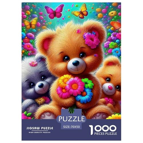 Süsser Kleiner Bär 1000 Piece Puzzle A Challenging Puzzle Süße Tiere Puzzle Games for The Whole for Women, Gifts for Men for Older Children70x50cm/1000pcs von JCOUSDAEO