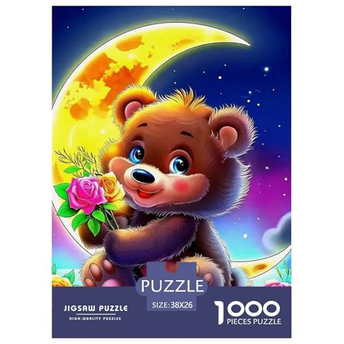 Süsser Kleiner Bär 1000 Piece Puzzle A Challenging Puzzle Süße Tiere Puzzles for Adults Educational Game Challenge Toy Colourful Toy for Children from 8-12 Years for Older Children38x26cm/1000pcs von JCOUSDAEO