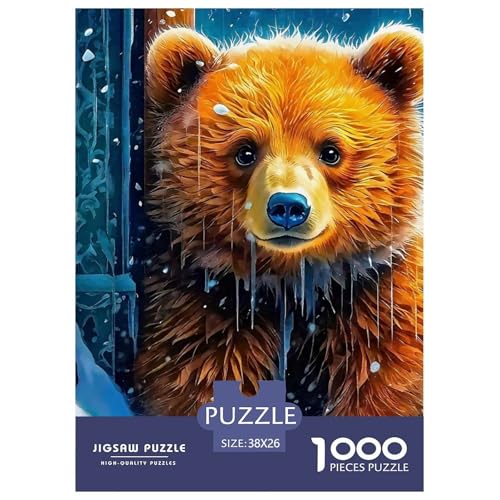 Süsser Kleiner Bär 1000 Piece Puzzle A Challenging Puzzle Süße Tiere Puzzles for Adults Educational Game Challenge Toy Gifts for Women, Gifts for Men for Children from 14 Years38x26cm/1000pcs von JCOUSDAEO