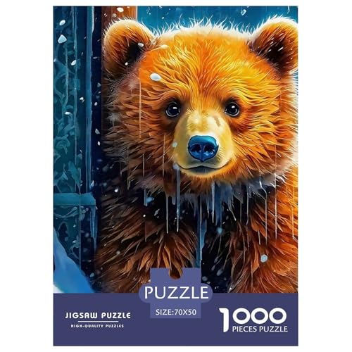Süsser Kleiner Bär 1000 Piece Puzzle A Challenging Puzzle Süße Tiere Puzzles for Adults Educational Game Challenge Toy Gifts for Women, Gifts for Men for Children from 14 Years70x50cm/1000pcs von JCOUSDAEO