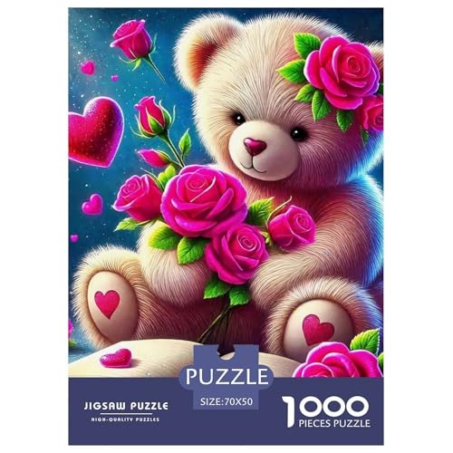 Süsser Kleiner Bär 1000 Piece Puzzle A Challenging Puzzle Süße Tiere Puzzles for Adults Educational Game Challenge Toy Gifts for Women, Gifts for Men for Children from 14 Years70x50cm/1000pcs von JCOUSDAEO