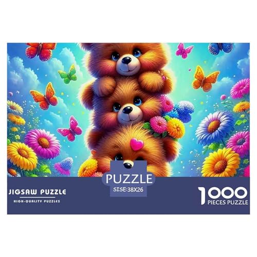 Süsser Kleiner Bär 1000 Piece Puzzle A Challenging Puzzle Süße Tiere Puzzles for Adults and Children Colourful Toy for Children from 8-12 Years for Older Children38x26cm/1000pcs von JCOUSDAEO