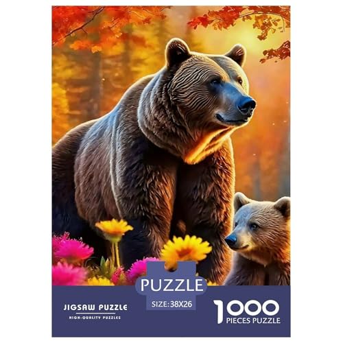 Süsser Kleiner Bär 1000 Piece Puzzle A Challenging Puzzle Süße Tiere Puzzles for Adults and Children Colourful Toy for Children from 8-12 Years for Older Children38x26cm/1000pcs von JCOUSDAEO