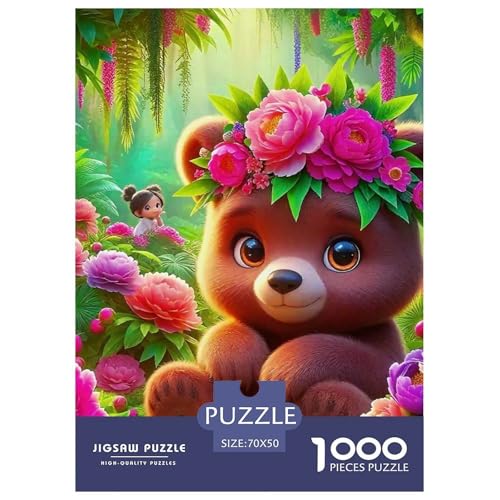 Süsser Kleiner Bär 1000 Piece Puzzle A Challenging Puzzle Süße Tiere Puzzles for Adults and Children Colourful Toy for Children from 8-12 Years for Older Children70x50cm/1000pcs von JCOUSDAEO