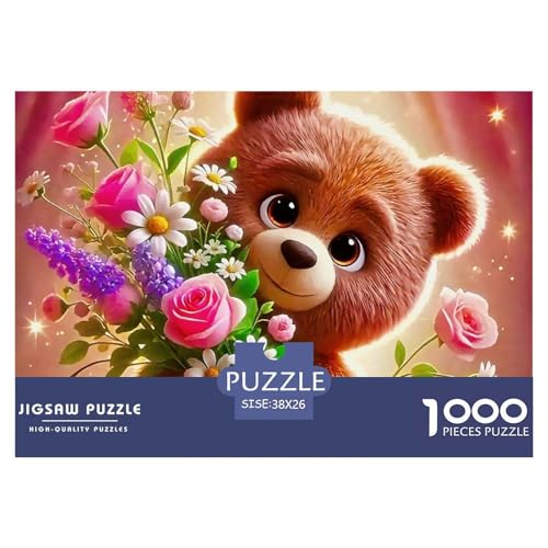 Süsser Kleiner Bär 1000 Piece Puzzle A Challenging Puzzle Süße Tiere Puzzles for Adults and Children Gifts for Women, Gifts for Men for Children from 14 Years38x26cm/1000pcs von JCOUSDAEO