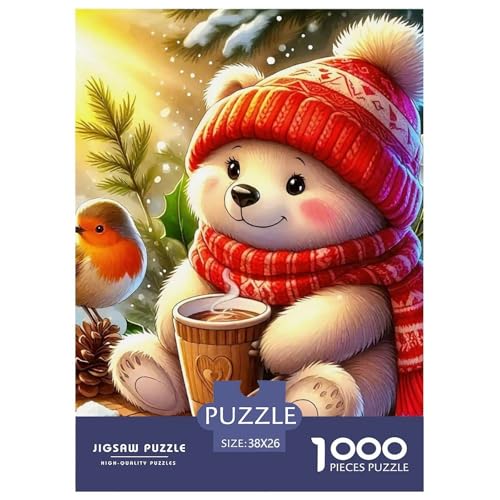 Süsser Kleiner Bär 1000 Piece Puzzle A Challenging Puzzle Süße Tiere Puzzles for Adults and Children Gifts for Women, Gifts for Men for Children from 14 Years38x26cm/1000pcs von JCOUSDAEO