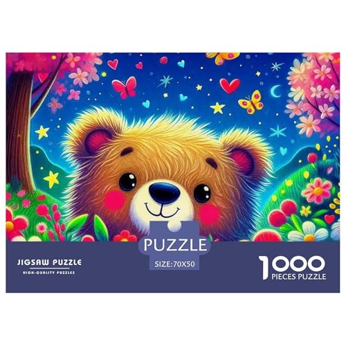 Süsser Kleiner Bär 1000 Piece Puzzle A Challenging Puzzle Süße Tiere Puzzles for Adults and Children Gifts for Women, Gifts for Men for Children from 14 Years70x50cm/1000pcs von JCOUSDAEO