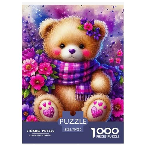 Süsser Kleiner Bär 1000 Piece Puzzle A Challenging Puzzle Süße Tiere Puzzles for Adults and Children Gifts for Women, Gifts for Men for Children from 14 Years70x50cm/1000pcs von JCOUSDAEO