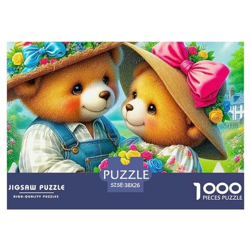 Süsser Kleiner Bär 1000 Piece Puzzle Puzzle for Men and Women Süße Tiere Puzzle Games for The Whole Family Colourful Toy for Children from 8-12 Years for Older Children38x26cm/1000pcs von JCOUSDAEO
