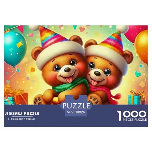 Süsser Kleiner Bär 1000 Piece Puzzle Puzzle for Men and Women Süße Tiere Puzzle Games for The Whole Family Colourful Toy for Children from 8-12 Years for Older Children38x26cm/1000pcs von JCOUSDAEO