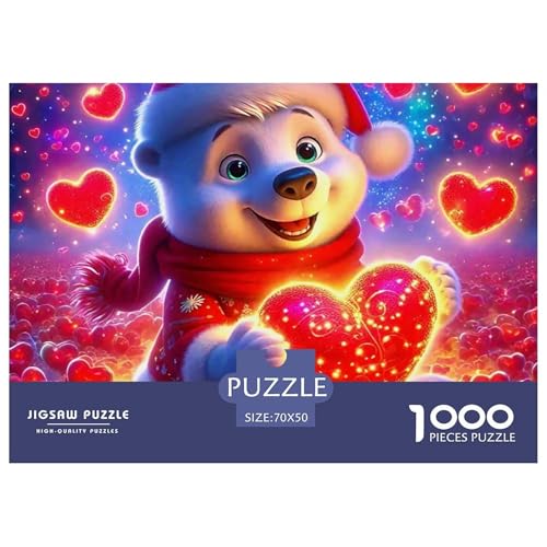 Süsser Kleiner Bär 1000 Piece Puzzle Puzzle for Men and Women Süße Tiere Puzzle Games for The Whole for Women, Gifts for Men for Children from 14 Years70x50cm/1000pcs von JCOUSDAEO
