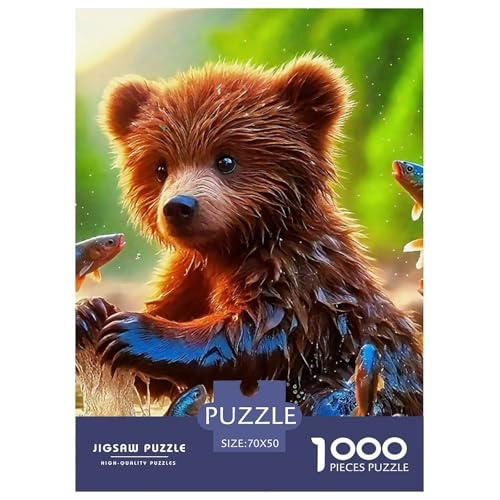 Süsser Kleiner Bär 1000 Piece Puzzle Puzzle for Men and Women Süße Tiere Puzzle Games for The Whole for Women, Gifts for Men for Children from 14 Years70x50cm/1000pcs von JCOUSDAEO