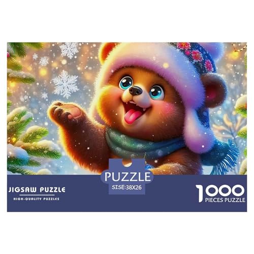 Süsser Kleiner Bär 1000 Piece Puzzle Puzzle for Men and Women Süße Tiere Puzzle Games for The Whole for Women, Gifts for Men for Older Children38x26cm/1000pcs von JCOUSDAEO