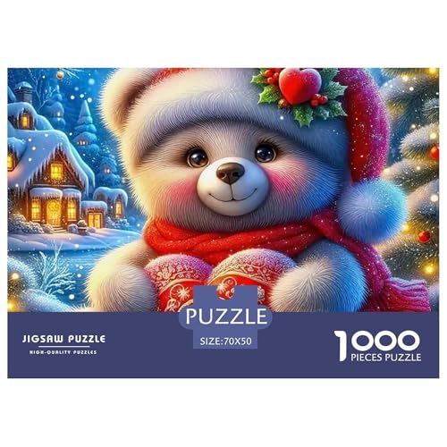 Süsser Kleiner Bär 1000 Piece Puzzle Puzzle for Men and Women Süße Tiere Puzzle Games for The Whole for Women, Gifts for Men for Older Children70x50cm/1000pcs von JCOUSDAEO